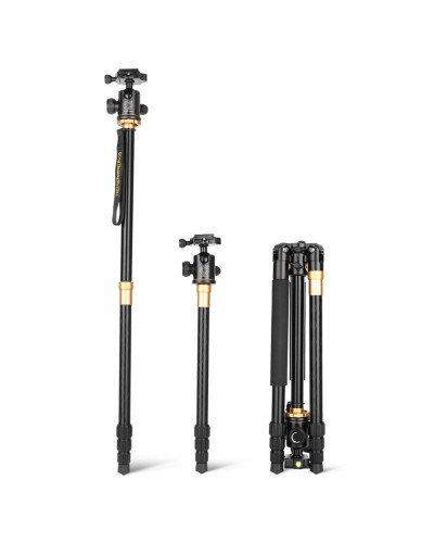 QZSD Q999H Aluminum Alloy Tripod Monopod with Horizontal Column 360 Degree Damping Ball Head QZSD Q999H Aluminum Alloy Tripod Monopod with Horizontal Column 360 Degree Damping Ball Head