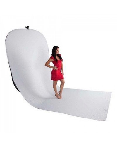 StudioKing Background Board 150x400cm,White/Black
