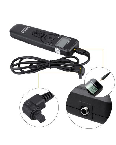 Godox UTR-C3 Replaceable Plug Cable LCD Timer Controller for Canon
