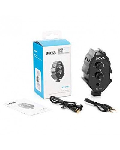  Boya MP4 Audio Adaptor for Smartphones,DSLR Camera,Camcorder 