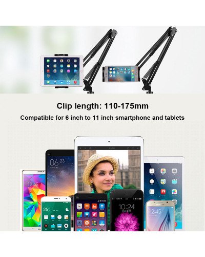 Tablet Pad Phone Holder Stand Universal 360 Rotating Flexible Long Arm lazy Phone Holder