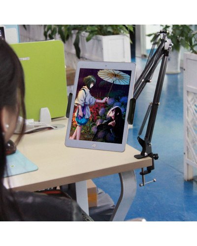 Tablet Pad Phone Holder Stand Universal 360 Rotating Flexible Long Arm lazy Phone Holder