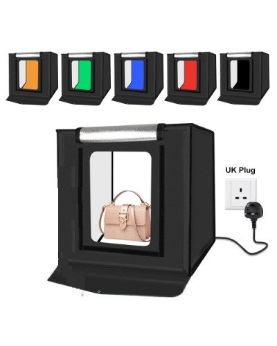 PULUZ 40cm Folding Portable 24W 5500K White Light Dimmable Photo Lighting Studio Shooting Tent Box Kit with 6 Colors