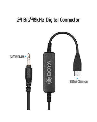 BOYA 35C-USB C 3.5mm to USB Type-C Connector Audio Cable