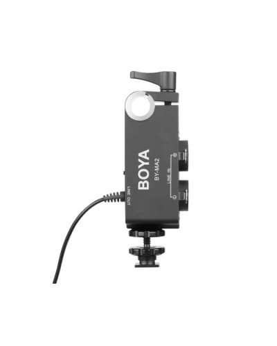 BOYA by-MA2 Dual-Channel XLR Audio Mixer with 6.35mm Input 3.5mm Jack
