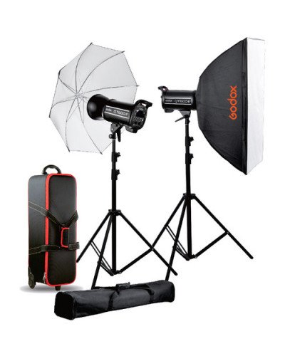 Godox QT-600II x2 Studio Flash Lighting Kit FT-16 Trigger