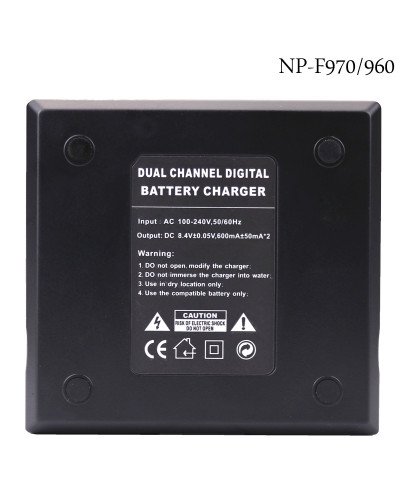 Battery Charger Dual Channel for Sony NP-F970