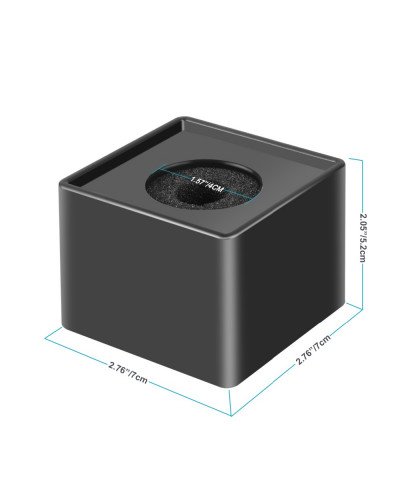 Black ABS Mic Microphone Interview Square Logo Flag Station