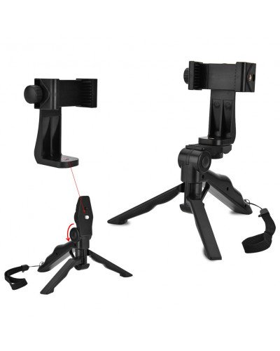 Phone Holder Tripod Handheld Stabilizer Hand Grip Mount for Smartphone