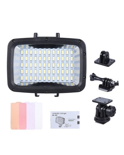 Andoer Ultra Bright 1800LM 3 Modes Waterproof Underwater 40m 5500K 60pcs LED