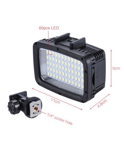 Andoer Ultra Bright 1800LM 3 Modes Waterproof Underwater 40m 5500K 60pcs LED Andoer Ultra Bright 1800LM 3 Modes Waterproof Underwater 40m 5500K 60pcs LED