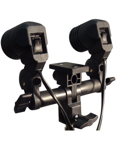 Double Lamp Bulb Holder E27 Swivel Socket Flash Umbrella Bracket
