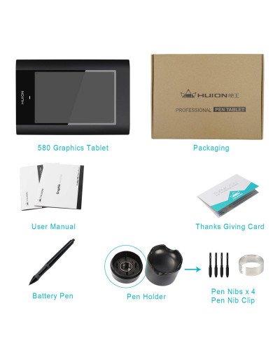 Huion 580 Professional Art Graphics Tablet