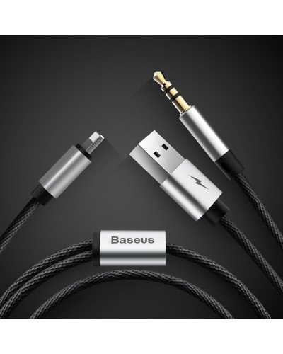 Baseus L34 apple to 3.5mm and USB charging Cable Baseus L34 apple to 3.5mm and USB charging Cable