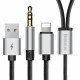 Baseus L34 apple to 3.5mm and USB charging Cable Baseus L34 apple to 3.5mm and USB charging Cable