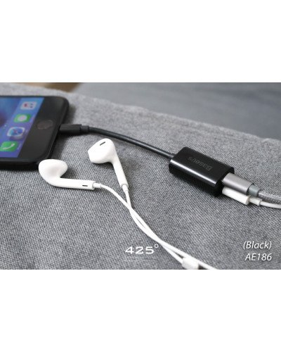 Baseus L36 2 in 1 Audio & Charger Socket Adapter Cable For iPhone