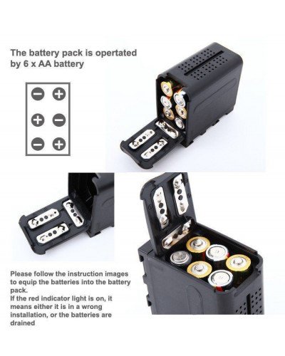 Battery Case Pack Power as NP-F970 for 6pcs AA battery Battery Case Pack Power as NP-F970 for 6pcs AA battery