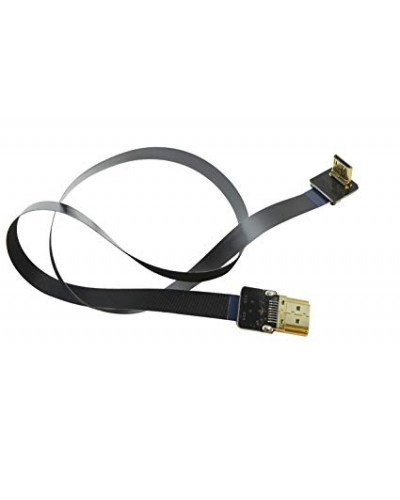 BLACK FPV Flat Slim HDMI Cable mini HDMI Standard HDMI 20cm