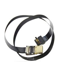 BLACK FPV Flat Slim HDMI Cable mini HDMI Standard HDMI 50cm