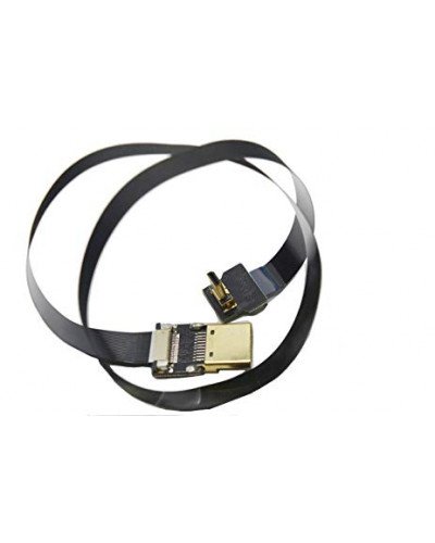 BLACK FPV Flat Slim HDMI Cable mini HDMI Standard HDMI 20cm