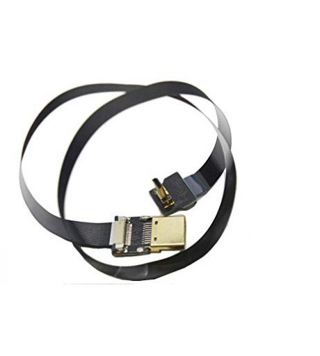 BLACK FPV Flat Slim HDMI Cable mini HDMI Standard HDMI 20cm