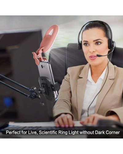 LED Selfie Ring Light USB Rechargeable with Wide Angle Lens for iPhone