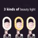 LED Selfie Ring Light USB Rechargeable with Wide Angle Lens for iPhone