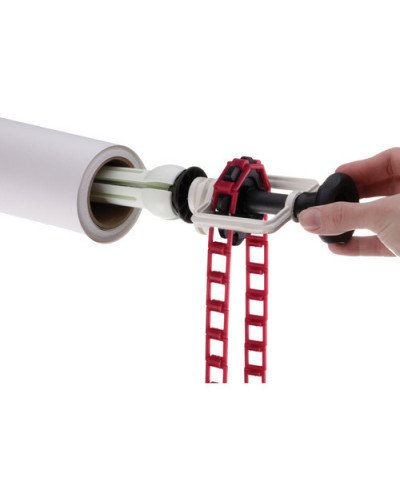 Holding Three Seamless Backdrops Holding Three Seamless Backdrops