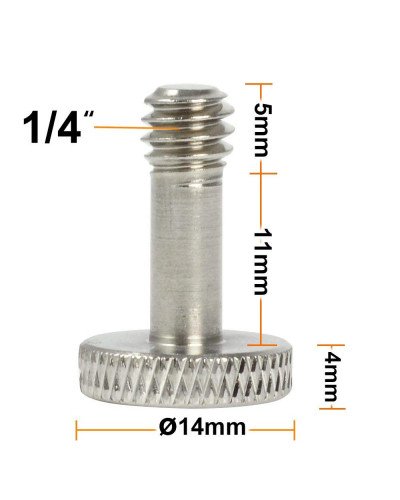 Camera Screw 1/4 Inch Quick Release Screw Tripod Plate Mount Screw