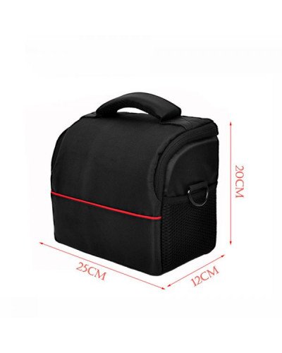 حقيبة كتف للكاميرات اسود-احمر