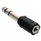 6.5mm Stereo Plug to 3.5mm Stereo Socket Adaptor