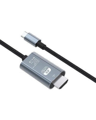 4K UHD Type-C To HDMI-Compatible Adapter Nylon Braided Cable