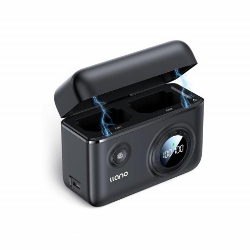 NP-FZ100 Camera Charger Dual Slot Digital Display with SD Card Storage Function