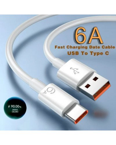 USB to Type-C 6A Charging Cable for Mobile Tablet Computer Camera 12M
