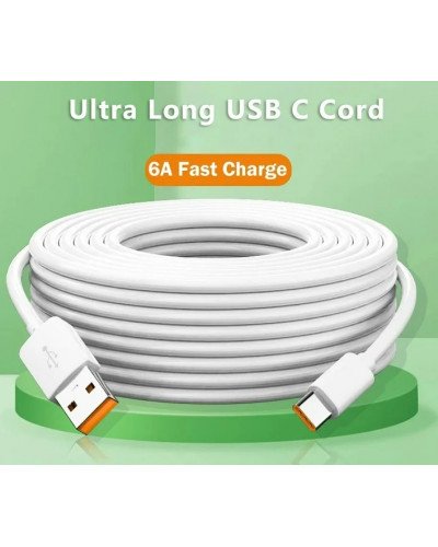 USB to Type-C 6A Charging Cable for Mobile Tablet Computer Camera 5M