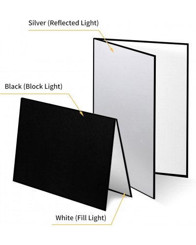 3in1 Light Reflector Photography Cardboard 12x8 inch Black White and Silver 3in1 Light Reflector Photography Cardboard 12x8 inch Black White and Silver