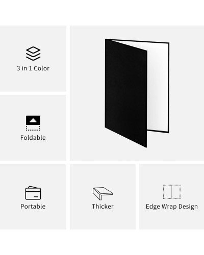 3in1 Light Reflector Photography Cardboard 12x8 inch Black White and Silver 3in1 Light Reflector Photography Cardboard 12x8 inch Black White and Silver
