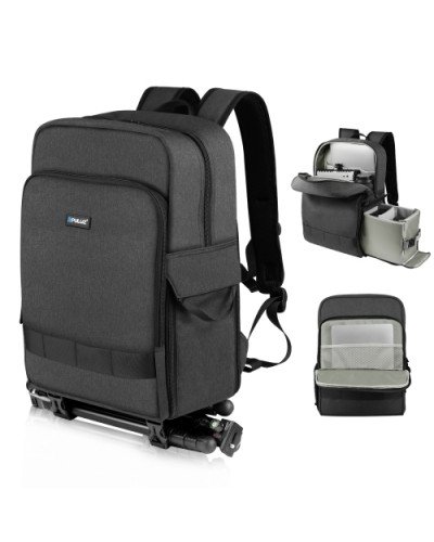 PULUZ Outdoor Portable Camera Dual Shoulders Backpack Laptop Bag