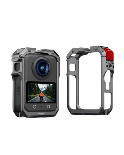 Metal Protective Cage for DJI Osmo 360 Camera with Dual Cold Shoe Mount