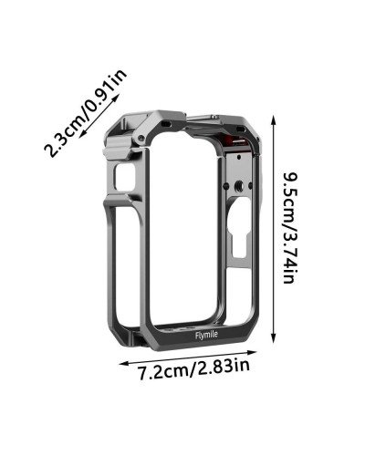 Metal Protective Cage for DJI Osmo 360 Camera with Dual Cold Shoe Mount