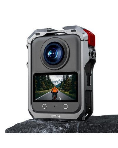 Metal Protective Cage for DJI Osmo 360 Camera with Dual Cold Shoe Mount