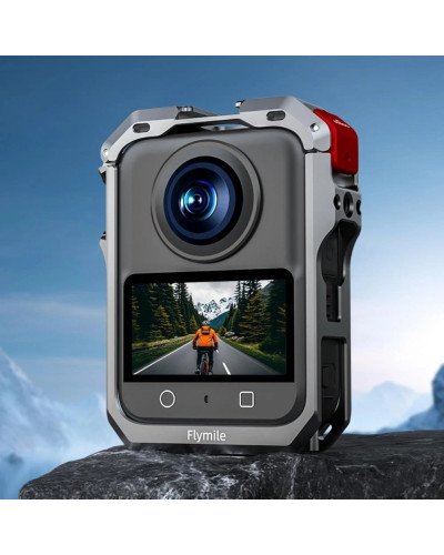 Metal Protective Cage for DJI Osmo 360 Camera with Dual Cold Shoe Mount