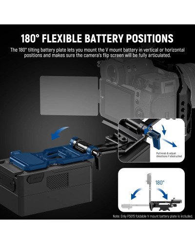 NEEWER PS015 Foldable V Mount Battery Plate