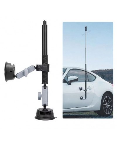 GoPro Insta360 Car Suction Cup Holder with Double Ball Head Adapte and Aluminum Selfie Stick Tripod Car Accessorie