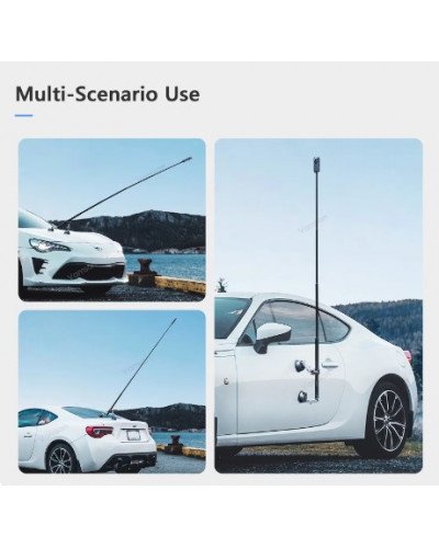 GoPro Insta360 Car Suction Cup Holder with Double Ball Head Adapte and Aluminum Selfie Stick Tripod Car Accessorie