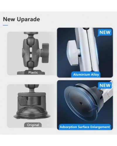 GoPro Insta360 Car Suction Cup Holder with Double Ball Head Adapte and Aluminum Selfie Stick Tripod Car Accessorie