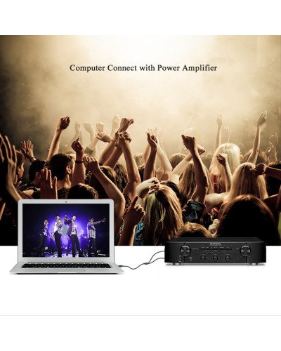 Audio Cable 3.5mm to Double 6.5mm TRS Cable AUX Male Mono 6.5 Jack to Stereo 3.5 Jack Audio Cable for Mixer Amplifier 1.5M Audio Cable 3.5mm to Double 6.5mm TRS Cable AUX Male Mono 6.5 Jack to Stereo 3.5 Jack Audio Cable for Mixer Amplifier 1.5M