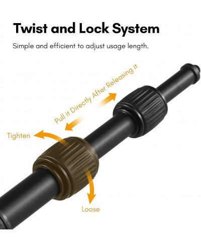Microphone Boom Arm 4-Section Extendable Mic Arm Carbon Fiber Boom Pole for Microphones