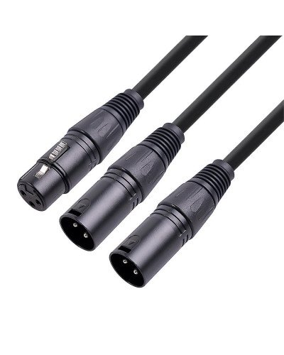 XLR Splitter Cable Female to Dual Male Y-Splitter 3Pin Balanced Microphone 50cm	