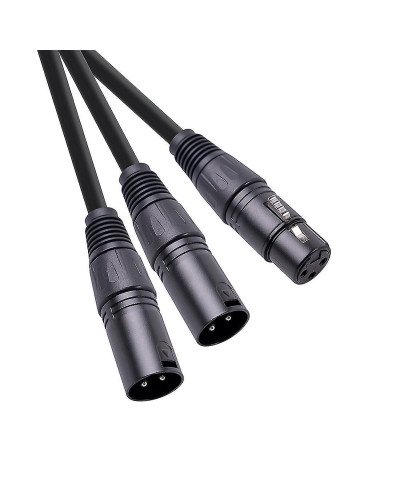 XLR Splitter Cable Female to Dual Male Y-Splitter 3Pin Balanced Microphone 50cm XLR Splitter Cable Female to Dual Male Y-Splitter 3Pin Balanced Microphone 50cm